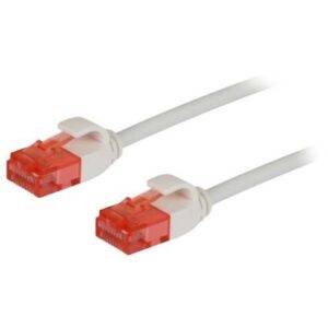 1M White CAT6A Ultra Thin UTP Ethernet Patch Cable