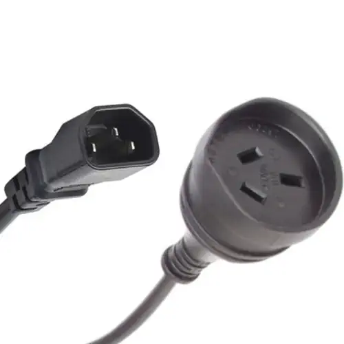 180 cm IEC Power Cable - IEC C14 Male to wall socket