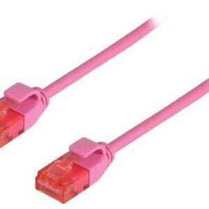 500 mm Pink-CAT6A-Ultra-Thin-UTP-Ethernet-Patch-Cable