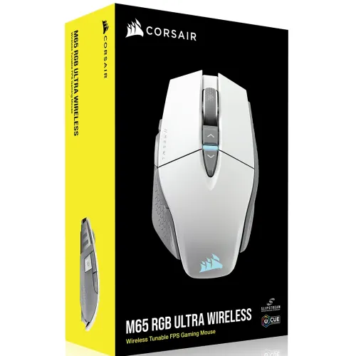 Corsair M65 RGB Ultra Wireless White Tunable FPS Gaming Mouse
