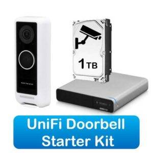 Ubiquiti UniFi Doorbell Starter Kit, Protect G4 Doorbell W/ UCK-G2-PLUS, 1TB Pre-Installed, 2MP Video W/ Night vision, PIR Sensor