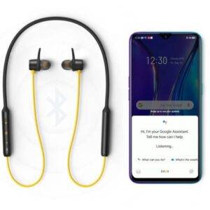 realme Buds Wireless Yellow - Flexible Neckband, Magnetic Connection, Powerful Bass Boost